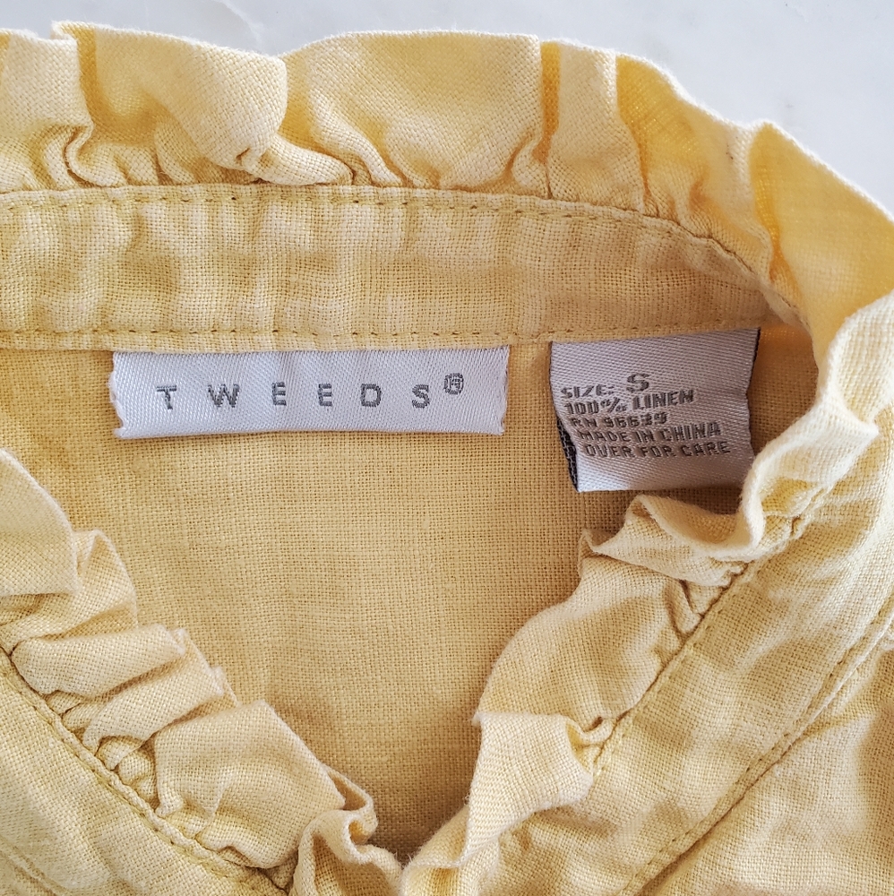 TWEEDS Linen Ruffle Blouse - Picture 3 of 8